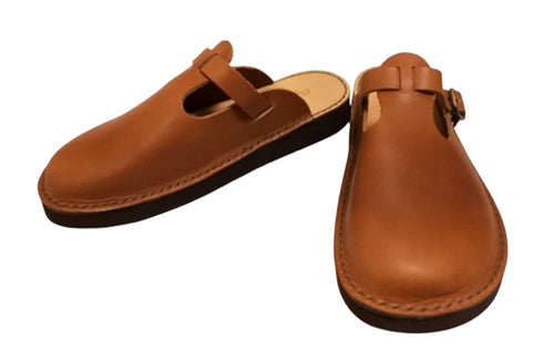 【Organic handloom GUDALUR ブラウン】クロッグサンダル(サボサンダル)